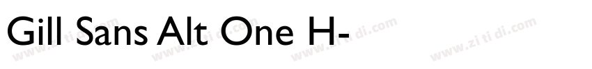 Gill Sans Alt One H字体转换